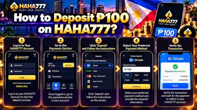 How to Deposit ₱100 on HAHA777